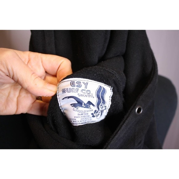 ESY Surf Co Daytona Beach Hooded Sweatshirt Black Rainbow Floral Florida Size L - Picture 4 of 4